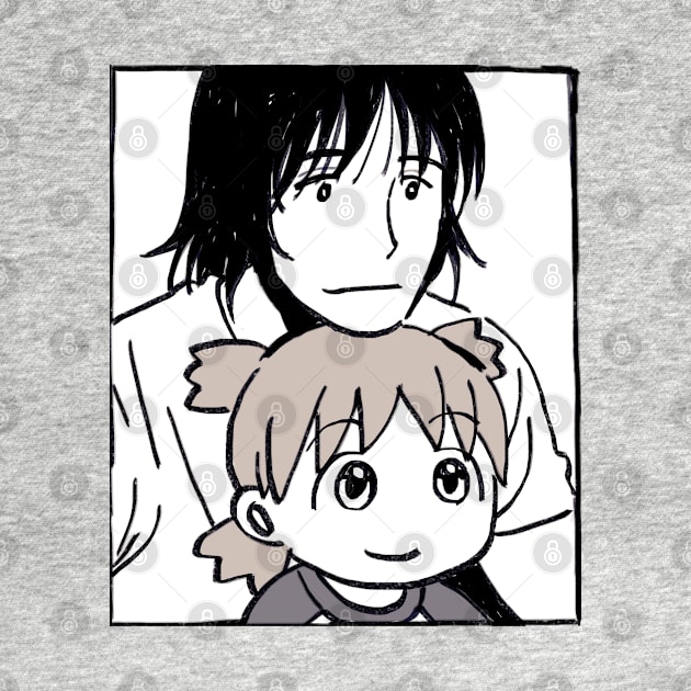 yotsuba and her dad by mudwizard